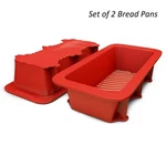 Silicone Bread And Loaf Pan, Set Of 2 Red, Nonstick, Commercial Grade. Fixed Price $19.92.