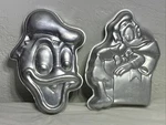 Lot Of Donald Duck Walt Disney Wilton Metal Cake Pan 515-507 & 502-7245. Fixed Price $17.50.