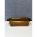 Anchor Hocking 1409 Amber Brown Glass Loaf Baking Dish Qt 5"X 6 Ovenproof. Fixed Price $12.99.