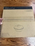 New Pampered Chef Round Covered Baker 1364 Cranberry Stone. Fixed Price $39.95.