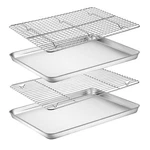 Baking With Set, Yododo Of 4 (2 Sheets + Racks), Stainless S.... Fixed Price $41.55.