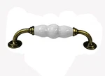 White Crackle Porcelain Oxford Handle Multiple Finishes 128MM. Fixed Price $27.13.