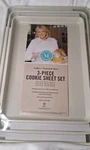 Martha Stewart 3PIECE Carbon Steel Cookie Sheet Set 13", 15", 17" Nonstick. Fixed Price $20.99.