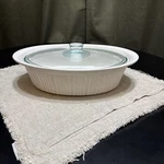Nib Corningware French White Qt Oval Covered Casserole Roaster 1047975. Fixed Price $74.99.