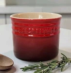 Creuset Ramekin/souffle Pot Red Ombre Stoneware Stackable 3" Tall. Fixed Price $14.99.