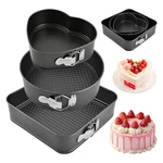 Springform Pan Set Of 3 (7,8,9 Inch) - Round, Square And Heart Shaped Leakpro.... Fixed Price $28.39.