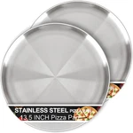 13 " Set Of 2, Non-stick Stainless Steel Round For Baking Pizza,. Fixed Price $25.19.