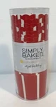 Simply Baked Large Baking Cup 20 Pack Scarlet W/ White Stripes CLG-102 New. Fixed Price $12.74.