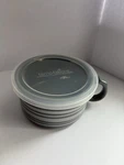 Temp-tations By Tara Gray Striped Variety 22 Oz Lidded Soup Cereal Bowl. Fixed Price $14.00.