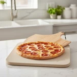 Versatile 15X12 Rectangular Pizza Stone With Wooden Peel For All Cooking Styles. Fixed Price $90.24.