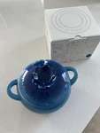 Le Creuset Blueberry Mini Cocotte 16OZ Stoneware Covered Baker Dish. Fixed Price $109.00.