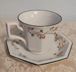 Johnson Brothers Octagonal "external Beau" Tea Coffee Cup And Saucer 1983 A05230. Fixed Price $19.25.