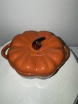 Staub Ceramic Pumpkin Cocotte 5.7 Cinnamon Orange Nib. Fixed Price $29.99.