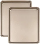 Toaster Oven Pans Set Of 2, Shinsin 11-INCH Nonstick Baking GOLD-11*9*1. Fixed Price $24.22.