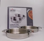 All-clad Stainless Steel Set Of 2 Mini Oval Bakers New. Fixed Price $74.95.