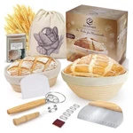 9" Banneton Bread Proofing Basket Set 2 Round & Oval Rattan, Sourdough S.... Fixed Price $47.38.