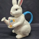 Temptations By Tara Rabbit Pitcher Easter Hand Crafted Painted 12 Tall. Fixed Price $36.86.