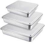 Tioncy Set Stainless Steel Cake Pan With Lid Inch, Silver. Fixed Price $58.52.