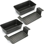 Tosnail 4-PIECE Non-stick Meatloaf Pan With Drain Bread Set. Fixed Price $25.47.