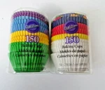 Wilton Paper Baking Cups Liners 2 Partial 150 Count Packages Rainbow Colors. Fixed Price $10.00.
