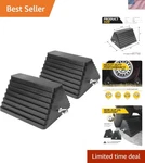Rubber Wheel Chock 2 Pack, Large 10" X 8" 6" Heavy Duty Tire Stop With Non .... Fixed Price $44.02.