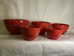 Fiesta Baking Mixing Bowl Set Of Five Scarlet. Retired. Excellent Condition.. Fixed Price $599.00.