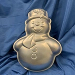 Vintage Wilton Snowman Cake Pan Mold 2105-9495 Holly Hat Baking Dish 15". Fixed Price $8.81.