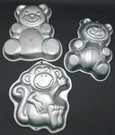 Lot Wilton Cake Pan Molds Teddy Bear 2105-9402 502-3754 Monkey 2105-1023. Fixed Price $9.98.