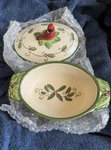 Temp-tations Cardinal 9 Oz Oval Ceramic Bowl With Lid, Oven & Dishwasher Safe. Fixed Price $35.00.
