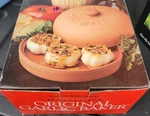 Boston Warehouse Terra Cotta Original Garlic Baker 4 Bulb Box Vintage. Fixed Price $5.50.