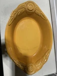 Appolia French Yellow Potter Sunflower Oval Casserole Bake Oven Dish. Fixed Price $35.00.