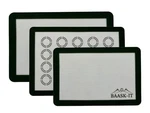 Baask-it Silicone Baking Mats Set Pcs, Non-stick 18"L X 13"W, Green/white. Fixed Price $29.02.