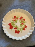 Action - Strawberry Pie Torte Dish Stoneware 10" Japan Ec. Fixed Price $6.50.