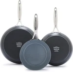 Greenpan Valencia Pro Hard Anodized Fry Skillet Set 3 Piece Ceramic Nonstic. Fixed Price $129.97.