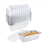 Lewarm Disposable Bread Pans With Lids Bakeware SET,30 Pack, 1.5LB, Silver. Fixed Price $24.64.
