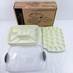 Pampered Chef Chillzanne Rectangle Server Deviled Eggs Veggie Dip Tray Made Usa. Fixed Price $39.99.