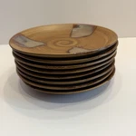 Sango Splash 4951 Stoneware 8 1/4 Salad Plate Brown Drip Glaze. Fixed Price $48.00.