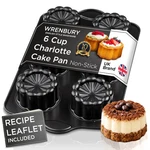 Mini Charlotte Cake Pan Non-stick & Food Safe, 6-CUP Fluted Mold, Includes .... Fixed Price $38.05.