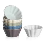 Ramekins 6 Oz Porcelain Set Of Creme Brulee Oven Safe Flower-shaped. Fixed Price $22.99.