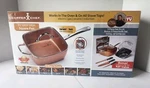Copper Chef 9.5-INCH Deep Dish Square Pan Set With 3-PIECE Knife New. Fixed Price $49.99.