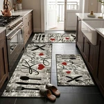 Rustic Farmhouse Kitchen Floor Mat, Stain Resistant Non-slip Rug. Fixed Price $6.01.