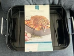 Chicago Metallic Carbon Steel Non-stick Roasting Pan Tray With Rack, 10L. Fixed Price $45.00.