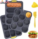 Set Of 6 Hamburger Bun Pans For Baking, 4/8/9-CUP Mold, Silicone. Fixed Price $47.73.