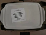 Pampered Chef Stone Serving Tray White # 100775 New Nib. Fixed Price $43.19.