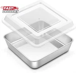 Onader 9X9 Inch Square Cake Brownie Baking Pan With Lid, Stainless Steel Lasagna. Fixed Price $22.74.