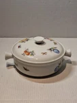 Vintage Andrea By Sadek Fruit & Butterflies Oven To Table Cookware 7240. Fixed Price $34.00.