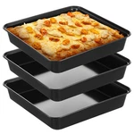 3 Pcs Detroit Style Pizza Pan 10 X 1.8 Inch Hard Rectangular Deep. Fixed Price $38.50.