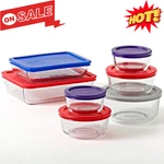 Pyrex Simply Store 14 Piece Glass Food Storage Container Set With Lids. Fixed Price $28.99.
