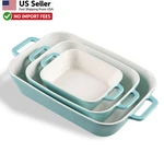 Sweejar Ceramic 9X13 Casserole Baking Dish Set Porcelain Lasagna Pan Handles. Fixed Price $65.88.