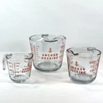 Anchor Hocking 3 Piece Glass Measuring Cups Set 1 2 4 Bake Lead Bpa Free Usa. Fixed Price $35.07.
